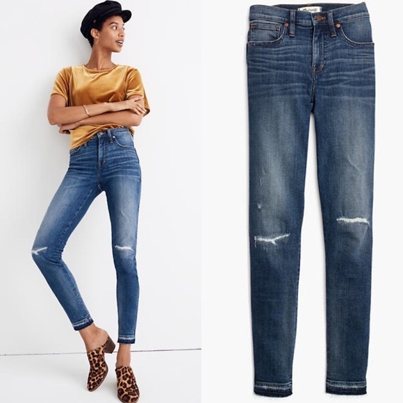 nwt // madewell 9” rip & repair edition jeans